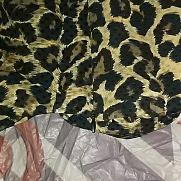 Cache leopard print brown & black sexy zip up vest - Picture 5 of 7